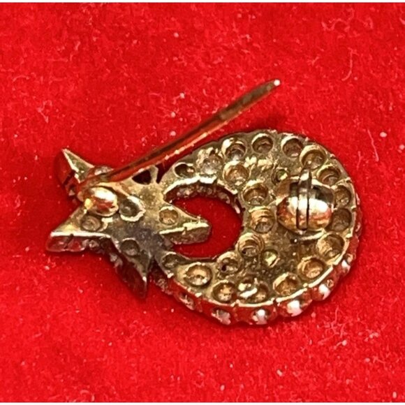 Vintage 14K Gold Alpha Delta Phi Sorority Badge Pin Seed Pearls Emerald - Picture 4 of 8